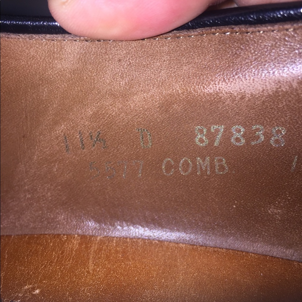 11.5 D sharkskin monk strap Allen Edmonds brown - Picture 7 of 8